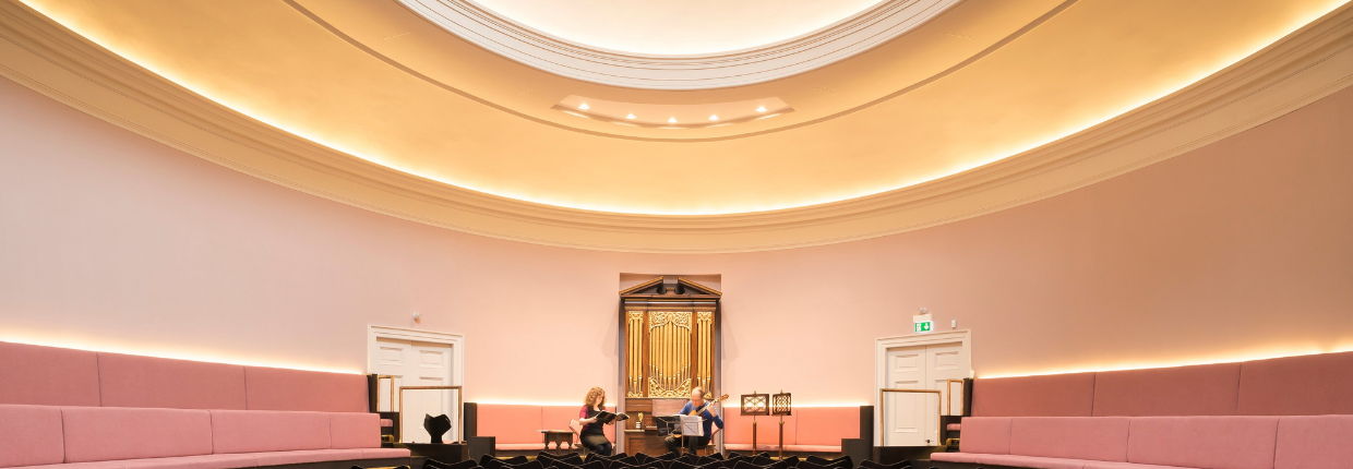 Interior of St Cecilia's Hall.